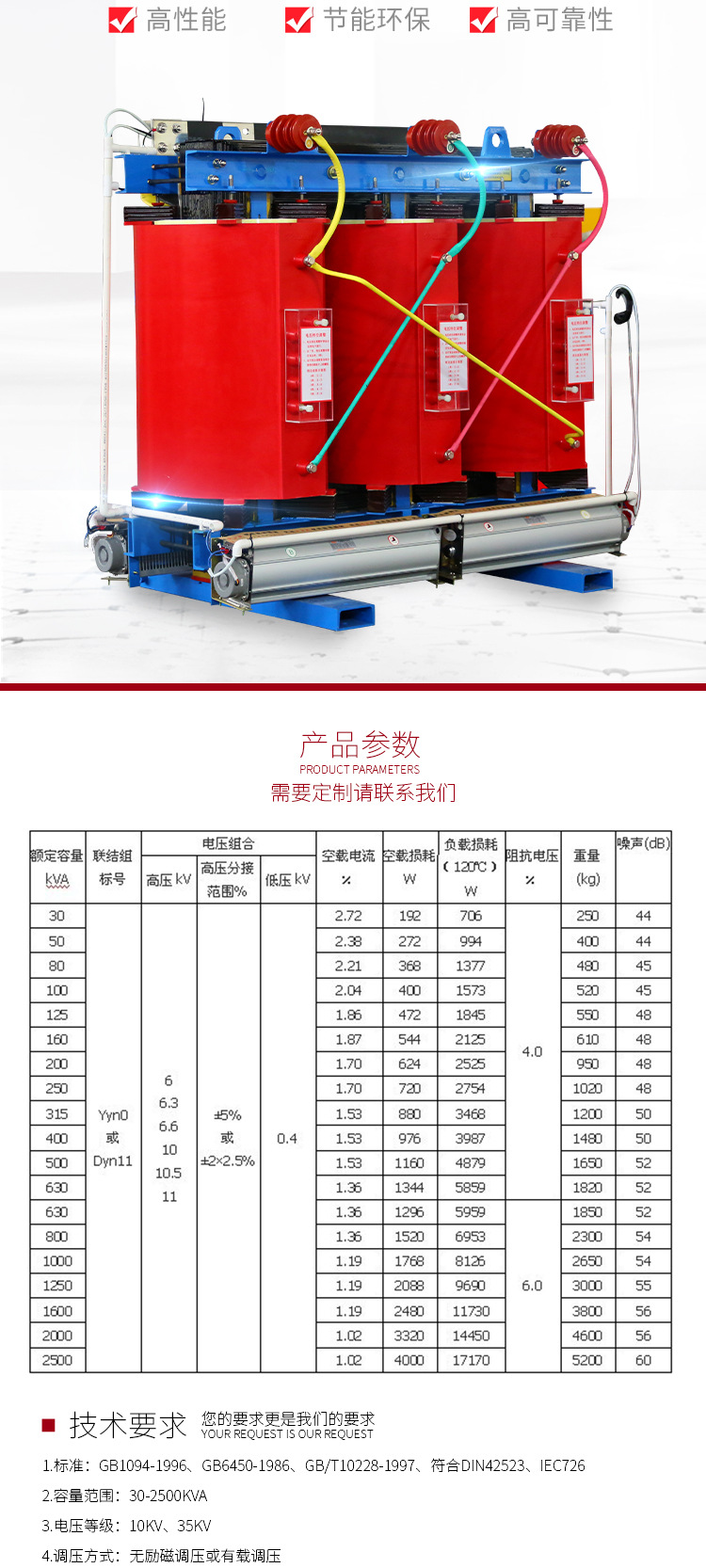 SCB10干式電力變壓器